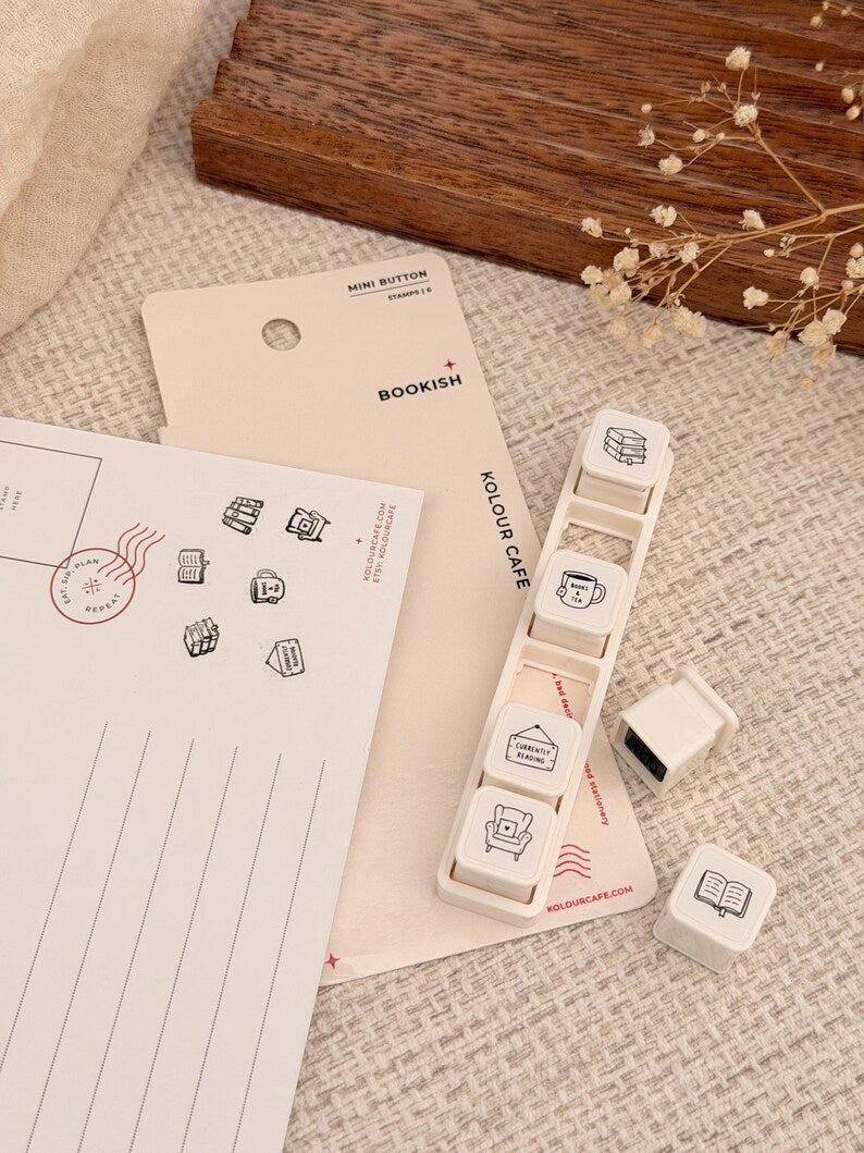 Bookish Themed | Mini Button Stamps