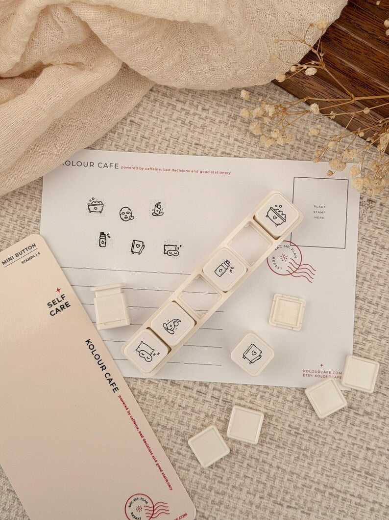 Self Care | Mini Button Stamps