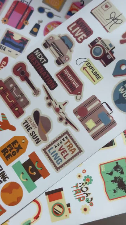 Retro Travel Stickers | OPK N25-27